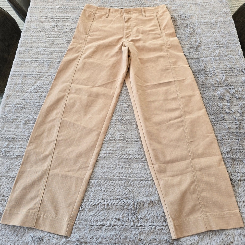 Steven Alan Mens Tan Ripstop Cotton Straight Leg‎ Trousers Made in USA Chinos 30